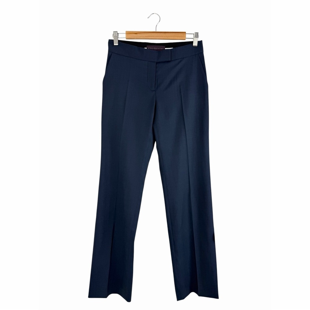 Stella McCartney Wool Trouser Pants Navy Blue Size 36 IT 0-2 US